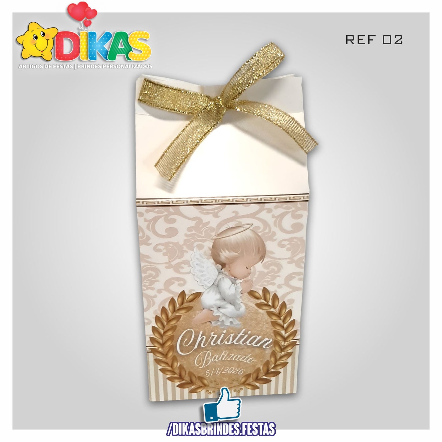 CAIXA "TIPO LEITE" PERSONALIZADA - BATIZADO