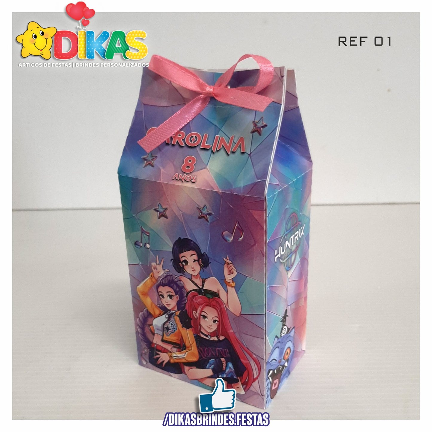 CAIXA "TIPO LEITE" PERSONALIZADA - GUERREIRAS DO K-POP