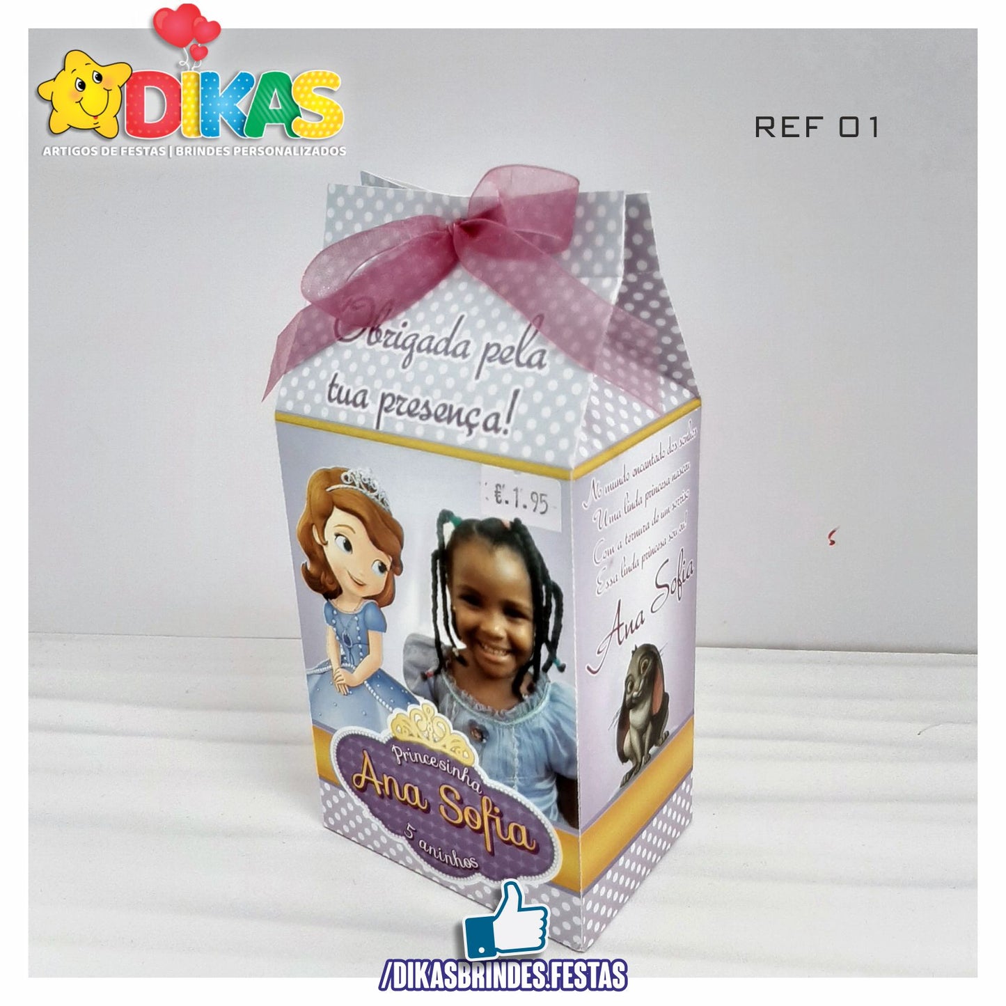 CAIXAS PERSONALIZADAS PARA BRINDES - PRINCESA SOFIA