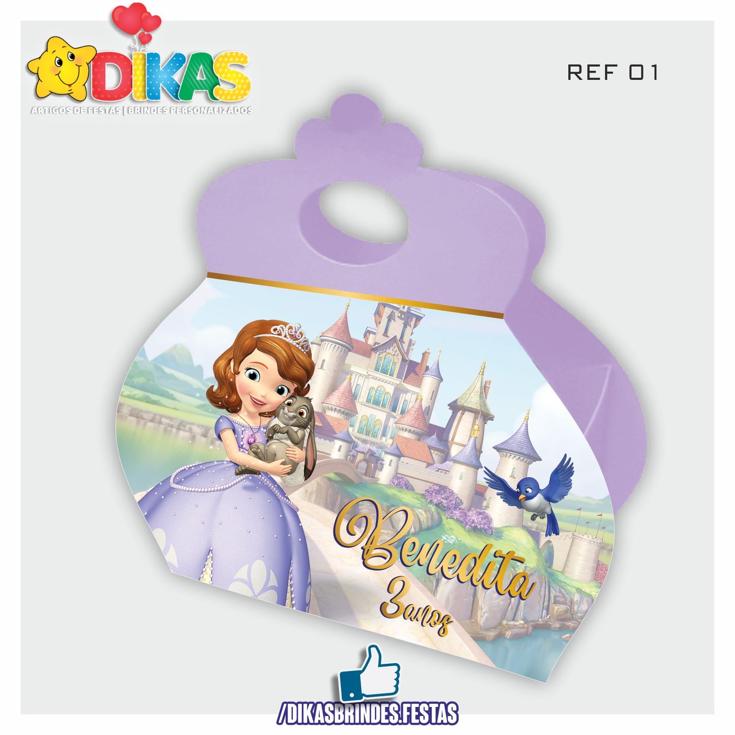 CAIXAS PERSONALIZADAS PARA BRINDES - PRINCESA SOFIA