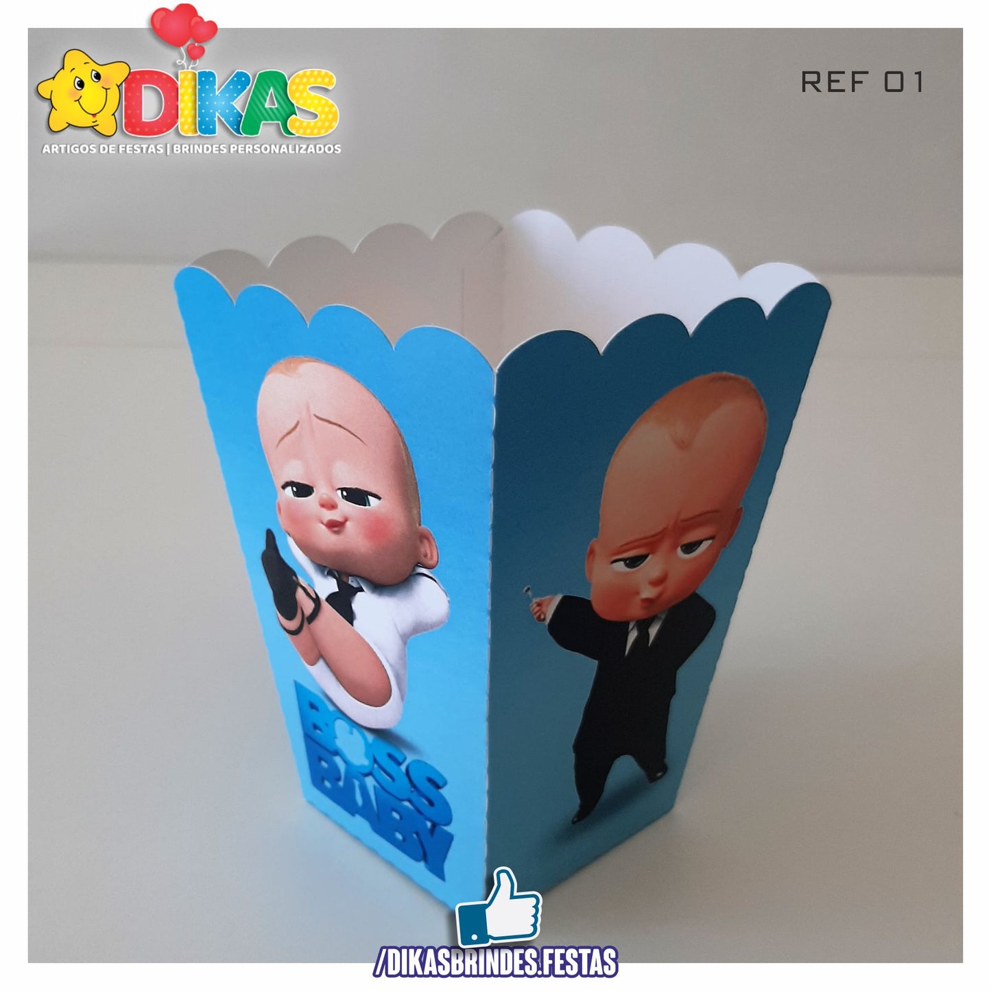 CAIXA DE PIPOCA/BATATA - BOSS BABY