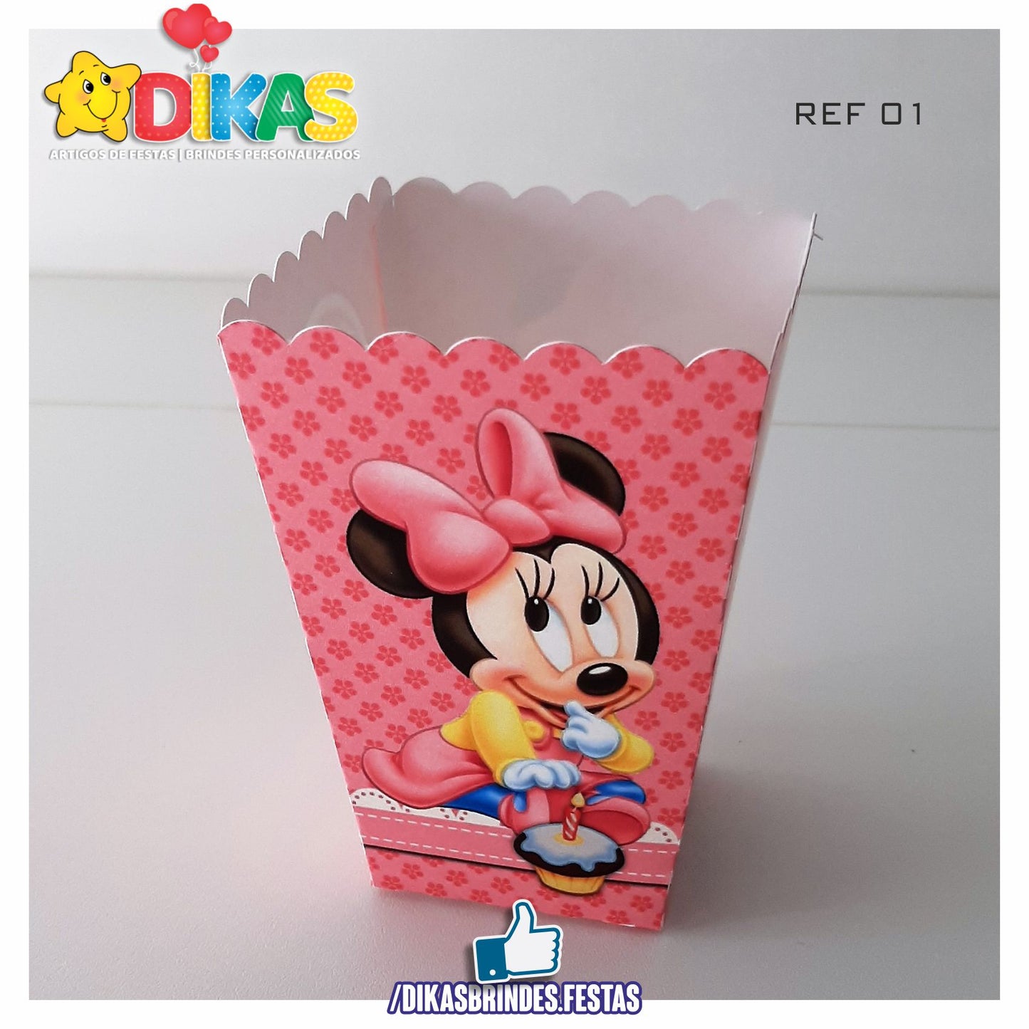 CAIXA DE PIPOCA/BATATA - MINNIE BABY