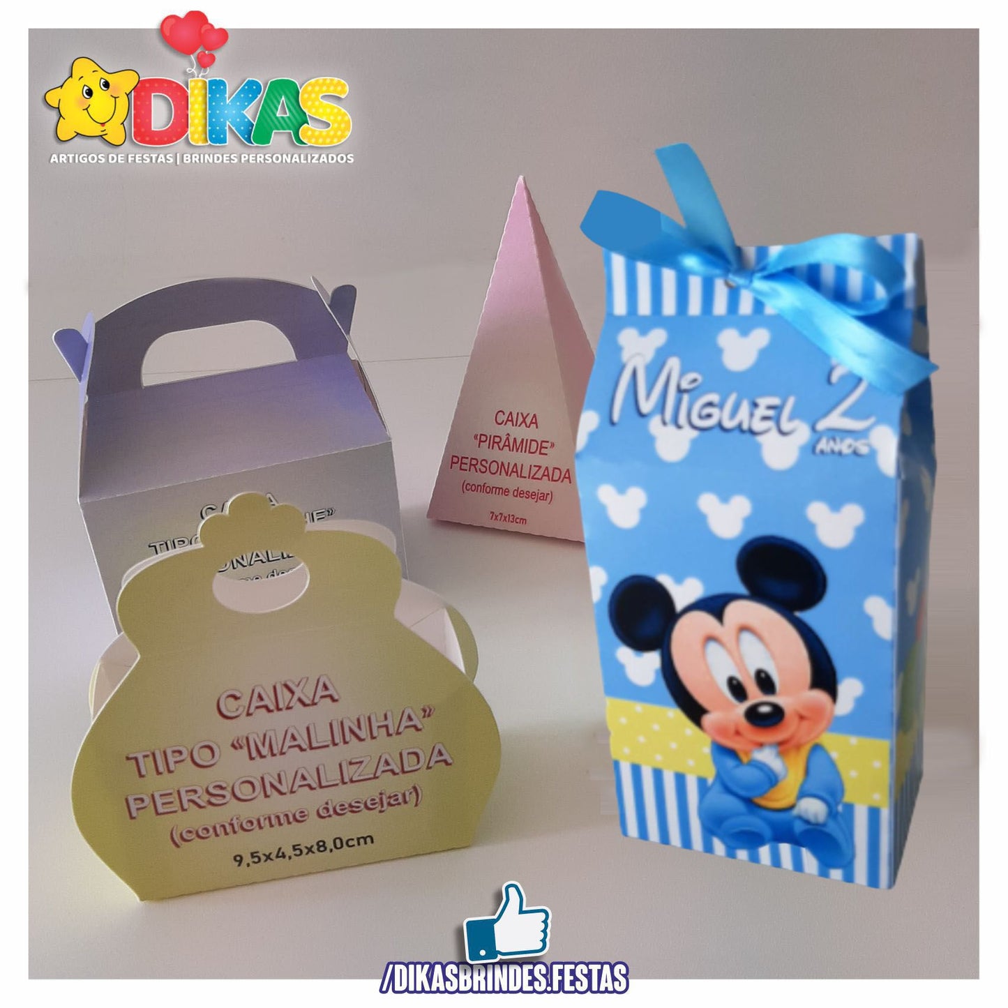 CAIXAS PERSONALIZADAS PARA BRINDES - MICKEY BABY