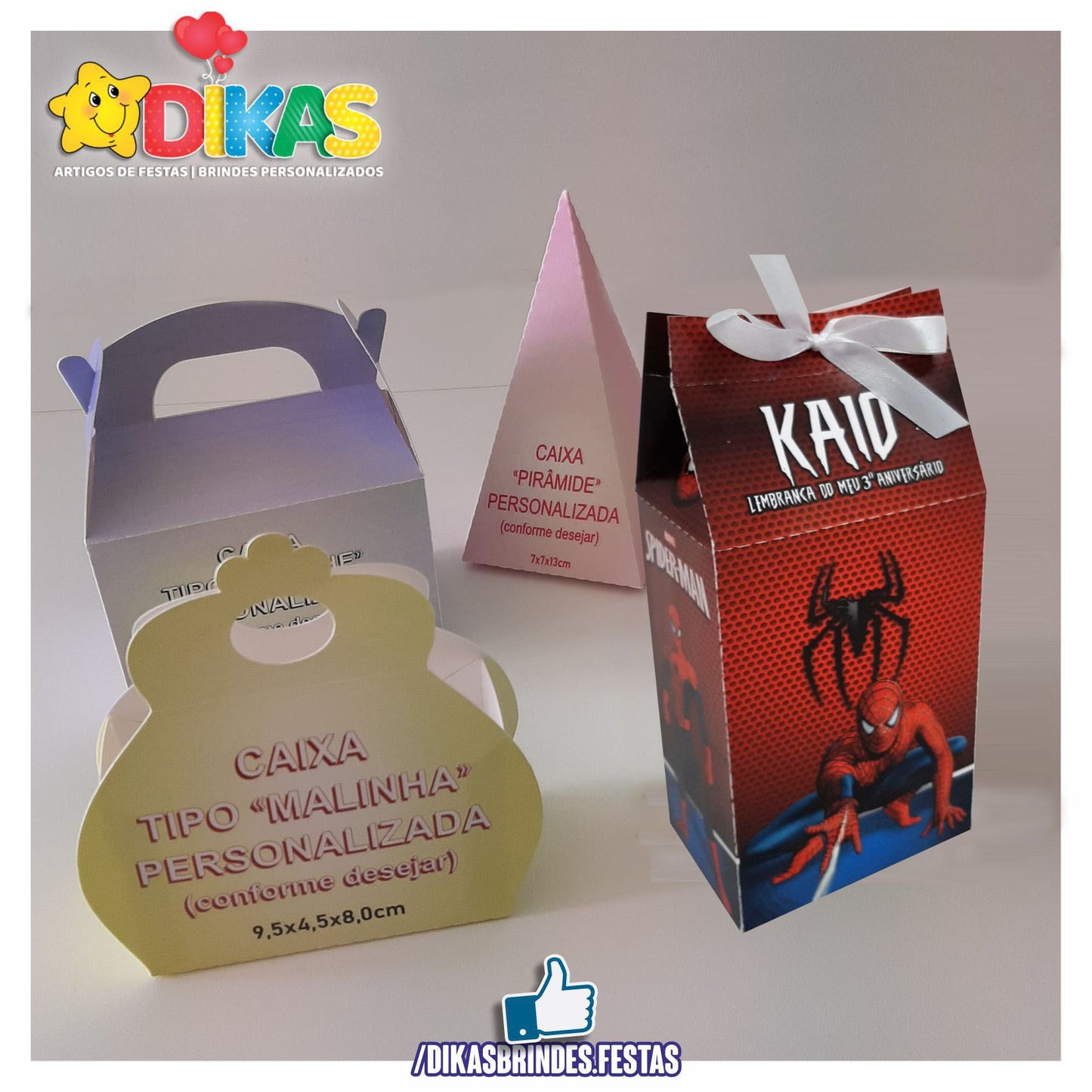 CAIXAS PERSONALIZADAS PARA BRINDES - HOMEM ARANHA