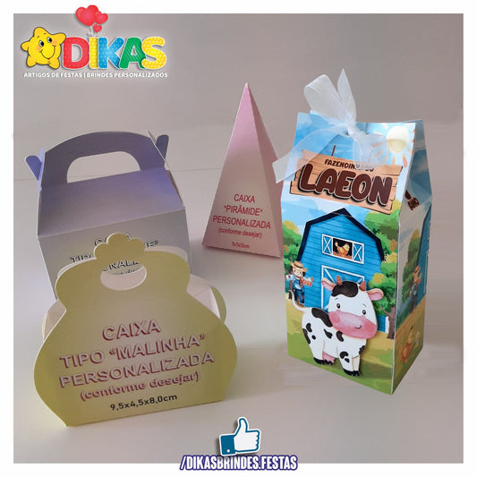 CAIXAS PERSONALIZADAS PARA BRINDES - ANIMAIS DA QUINTA