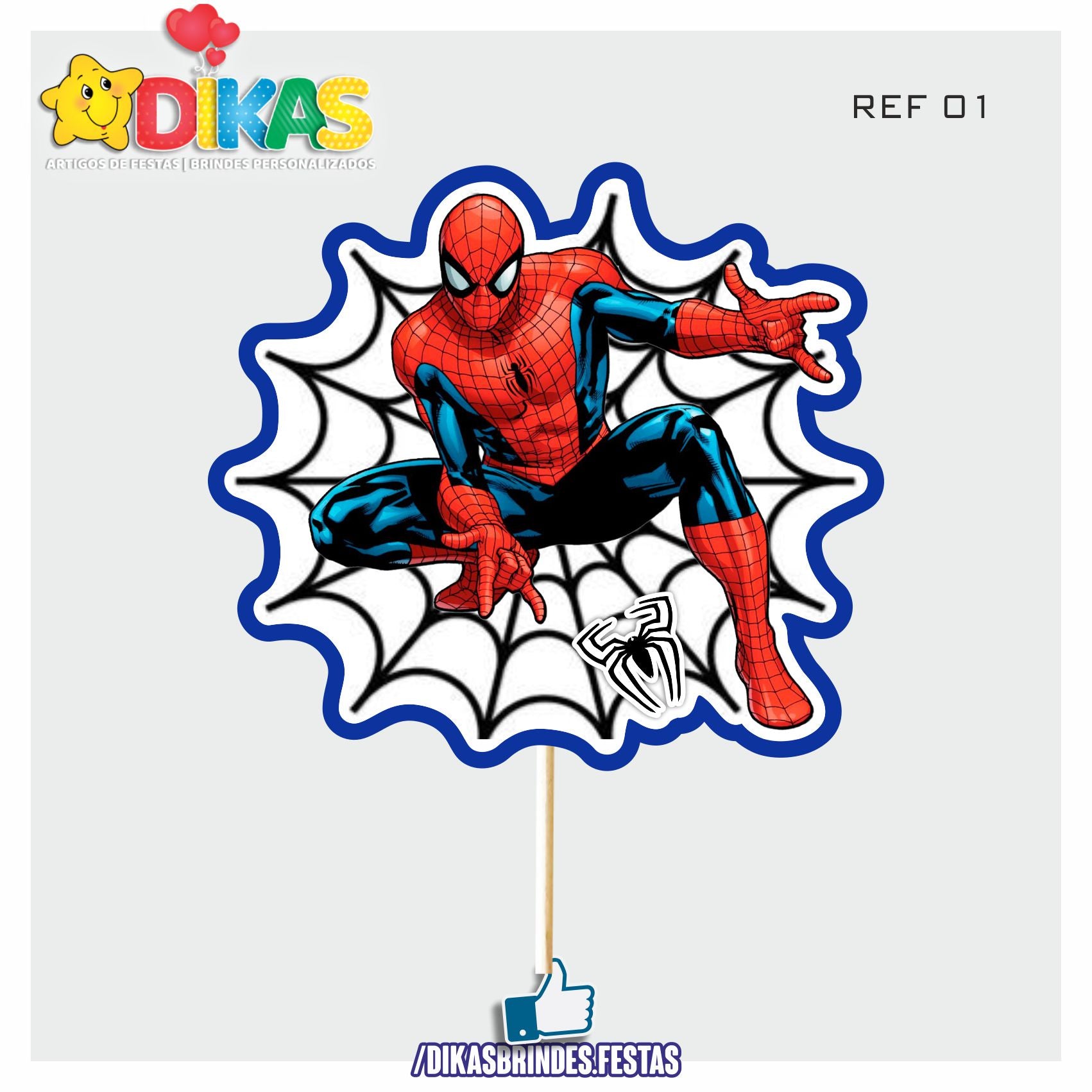 Figura Decorativa para Bolos Spiderman Marvel