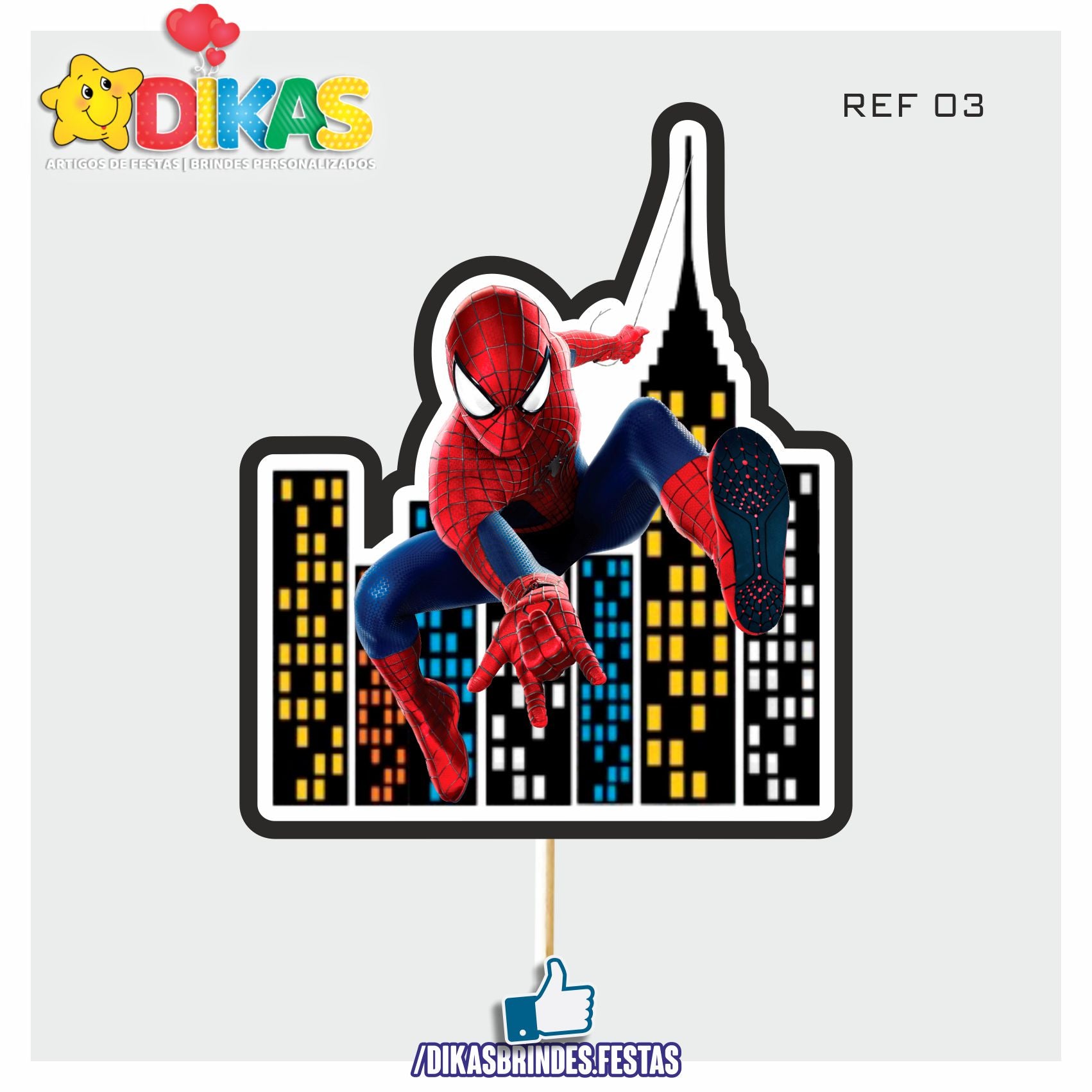 Figura Decorativa para Bolos Spiderman Marvel