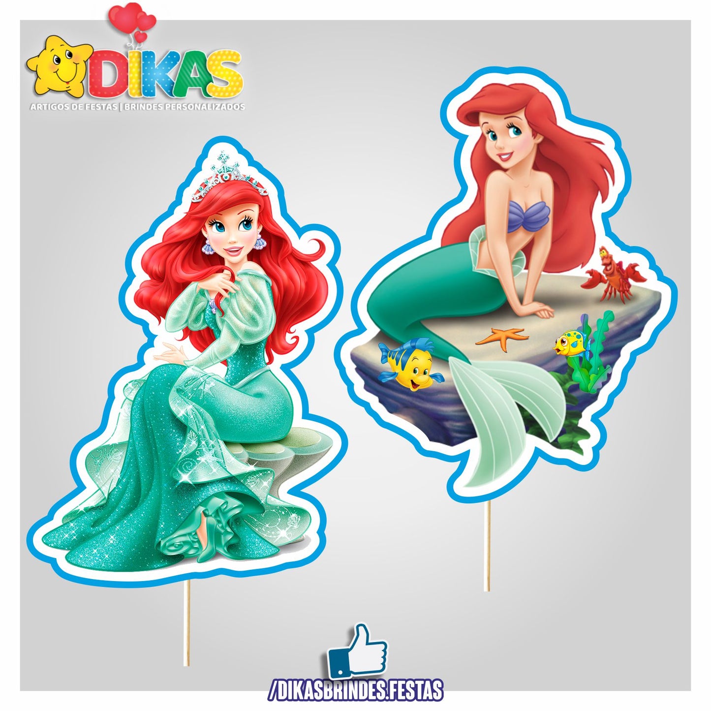 FIGURAS DECORATIVAS PARA BOLO - PEQUENA SEREIA