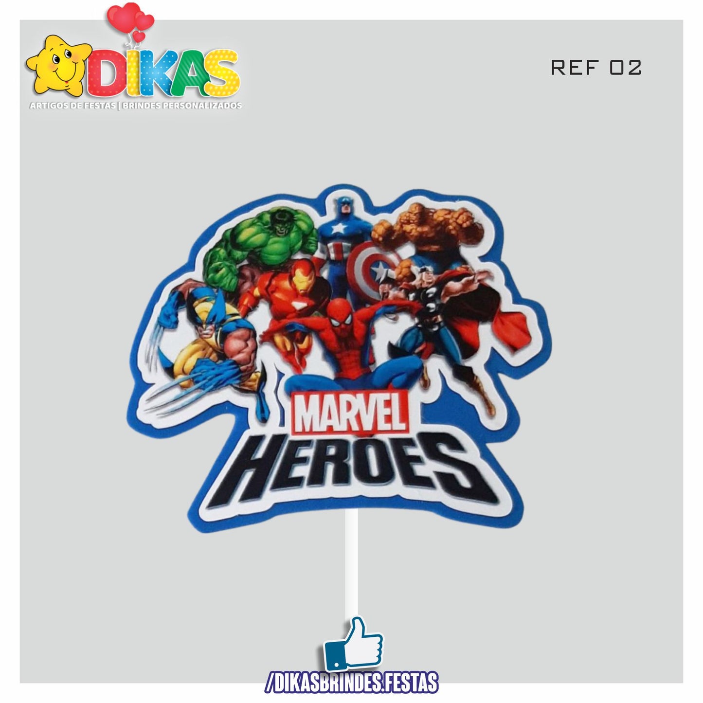 FIGURAS DECORATIVAS PARA BOLO - AVENGERS