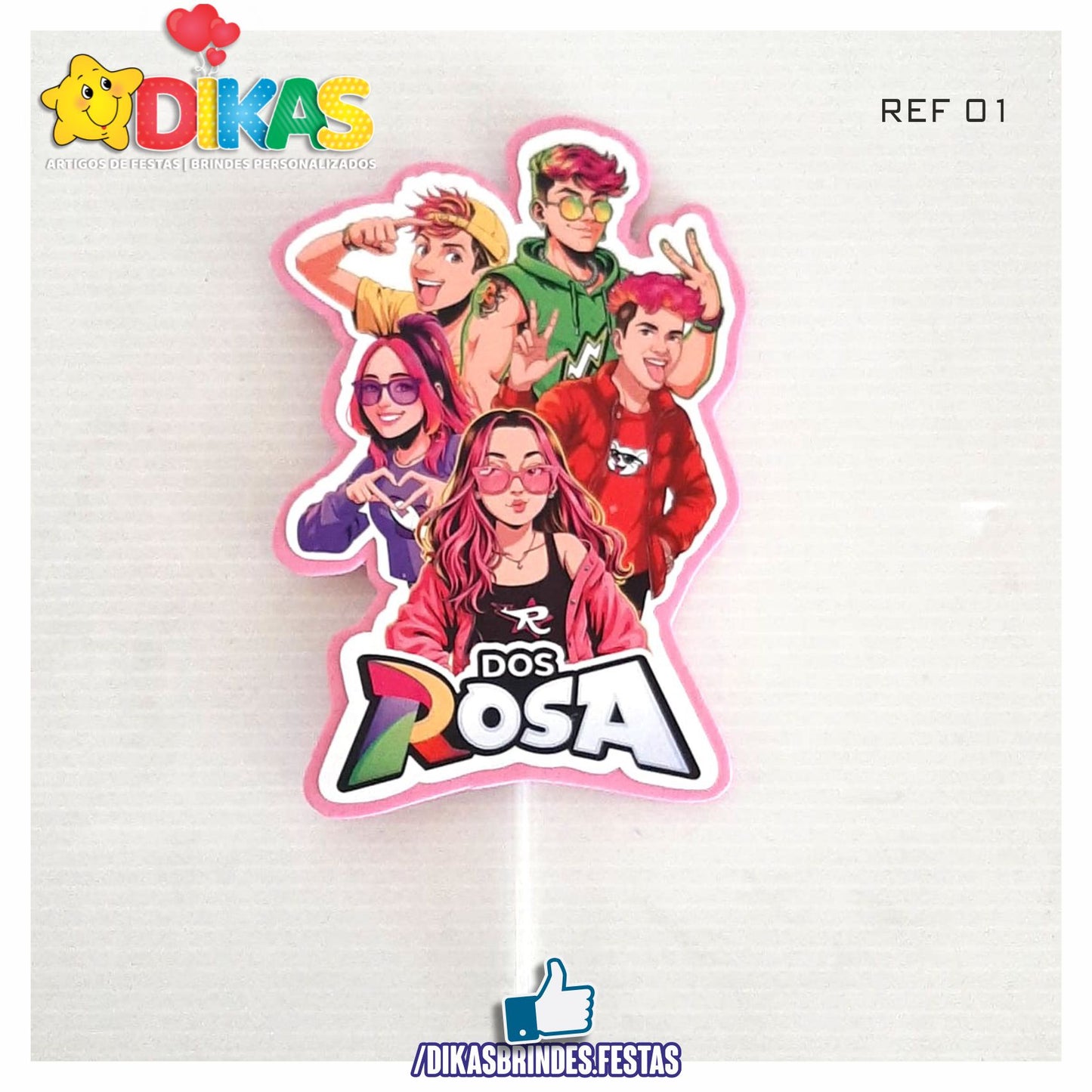FIGURAS DECORATIVAS PARA BOLO - GRUPO DOS ROSA