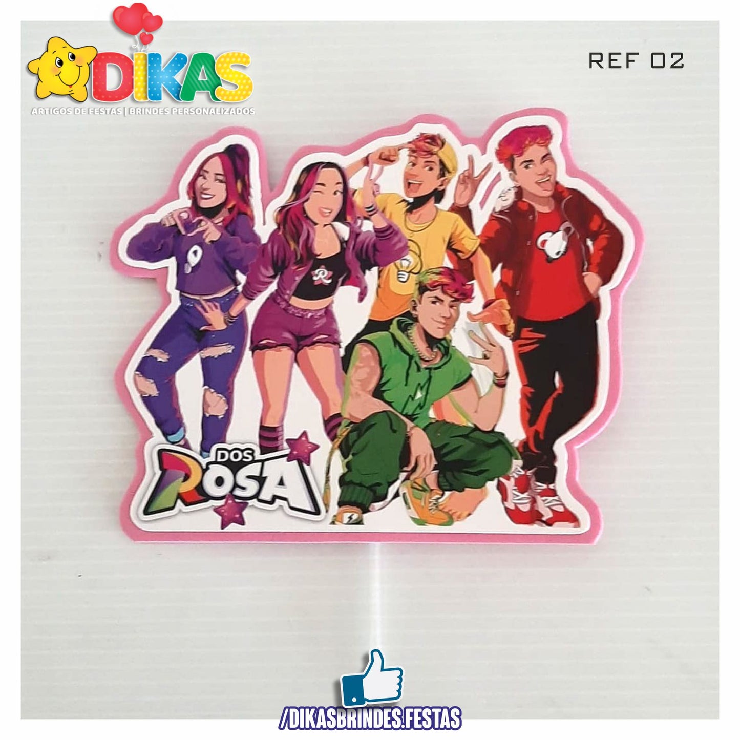 FIGURAS DECORATIVAS PARA BOLO - GRUPO DOS ROSA