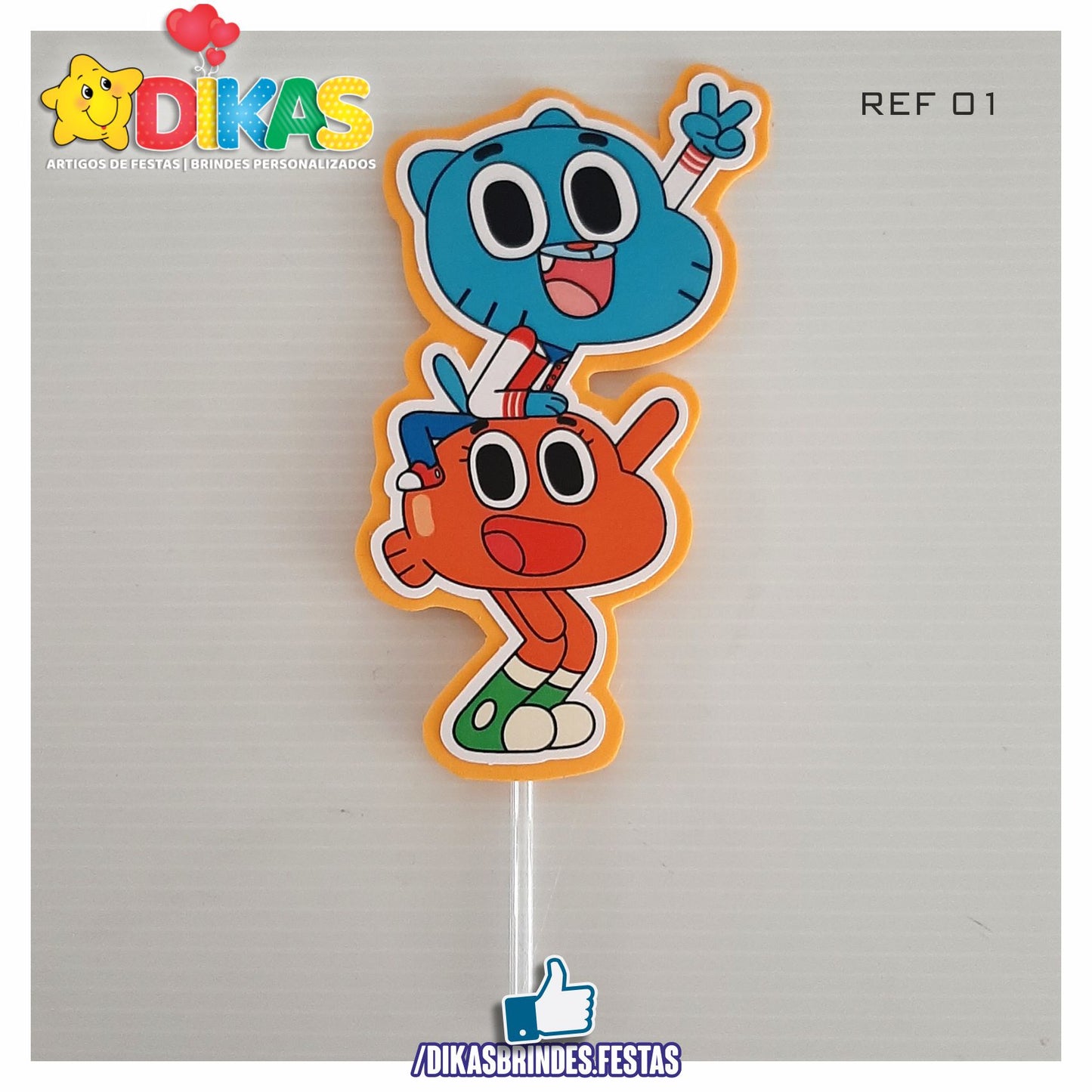 FIGURAS DECORATIVAS PARA BOLO - GUMBALL