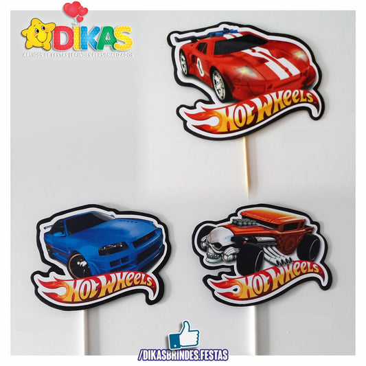 FIGURAS DECORATIVAS PARA BOLO - HOTWHEELS