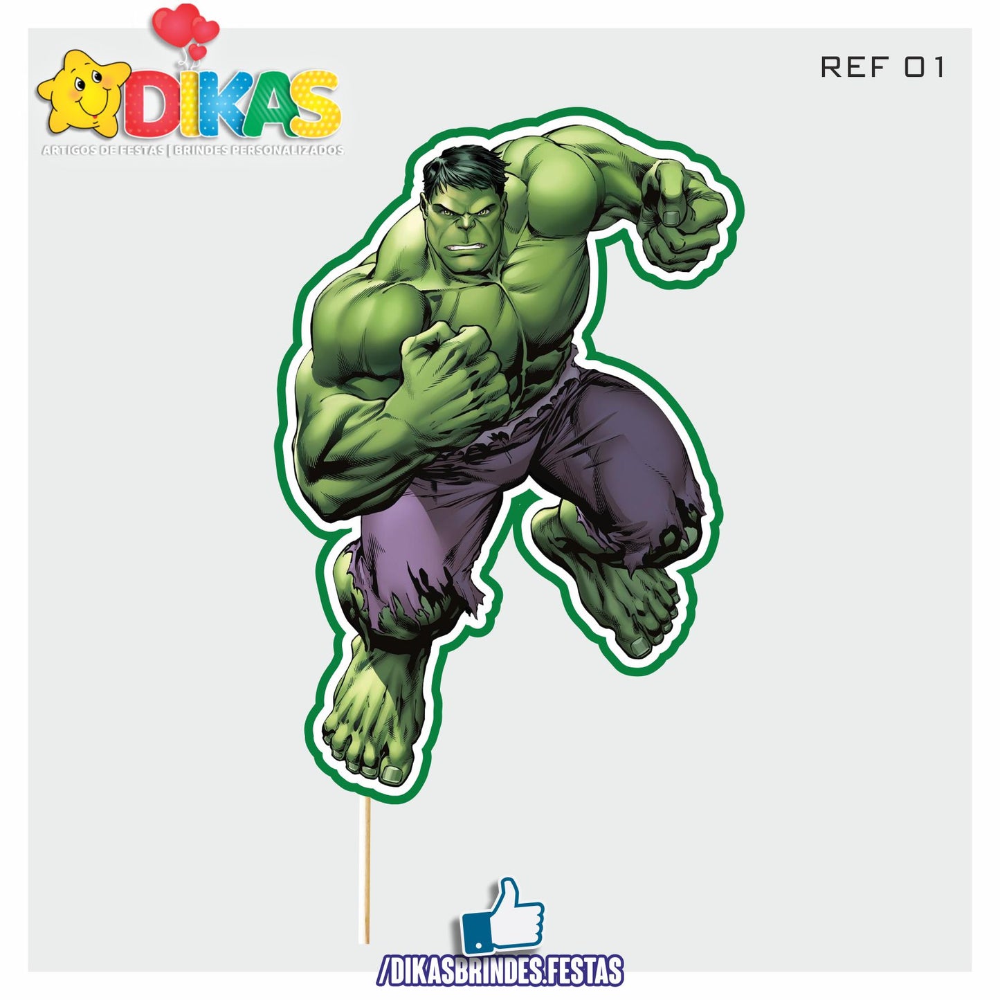 FIGURAS DECORATIVAS PARA BOLO - HULK