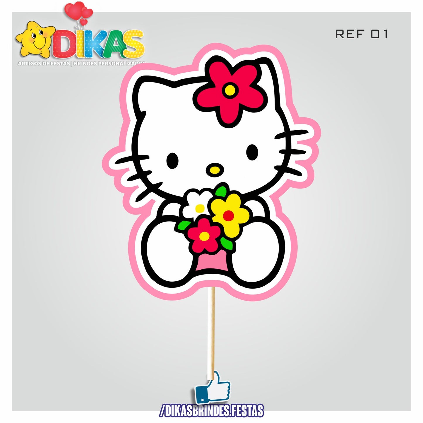 FIGURAS DECORATIVAS PARA BOLO - HELLO KITTY