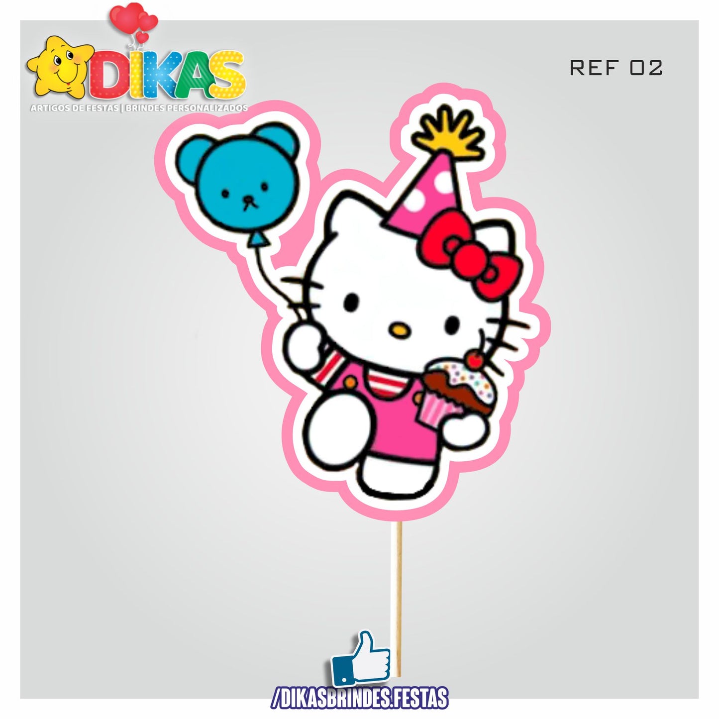 FIGURAS DECORATIVAS PARA BOLO - HELLO KITTY