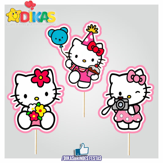 FIGURAS DECORATIVAS PARA BOLO - HELLO KITTY