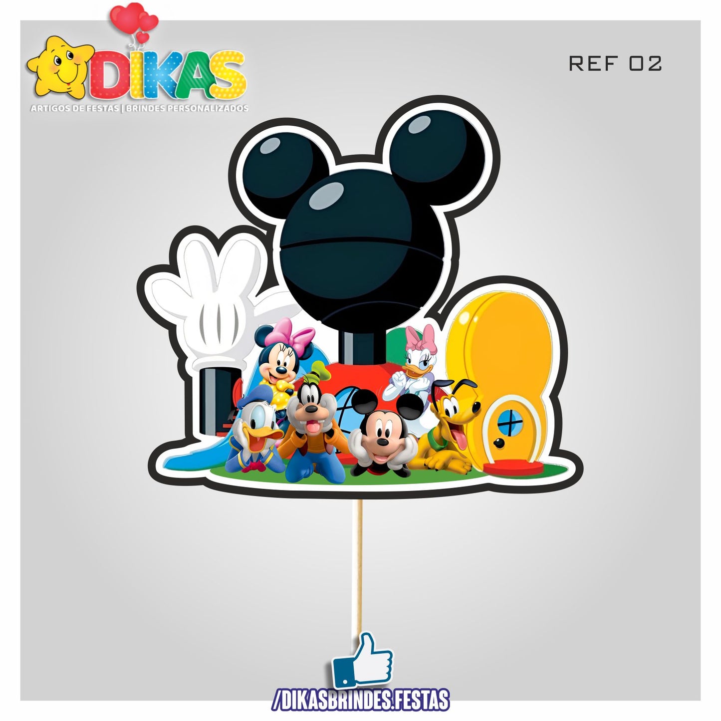 FIGURAS DECORATIVAS PARA BOLO - MICKEY E OS AMIGOS