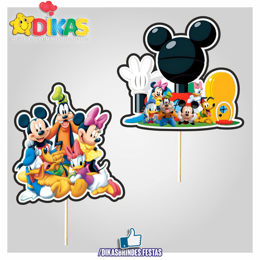 FIGURAS DECORATIVAS PARA BOLO - MICKEY E OS AMIGOS