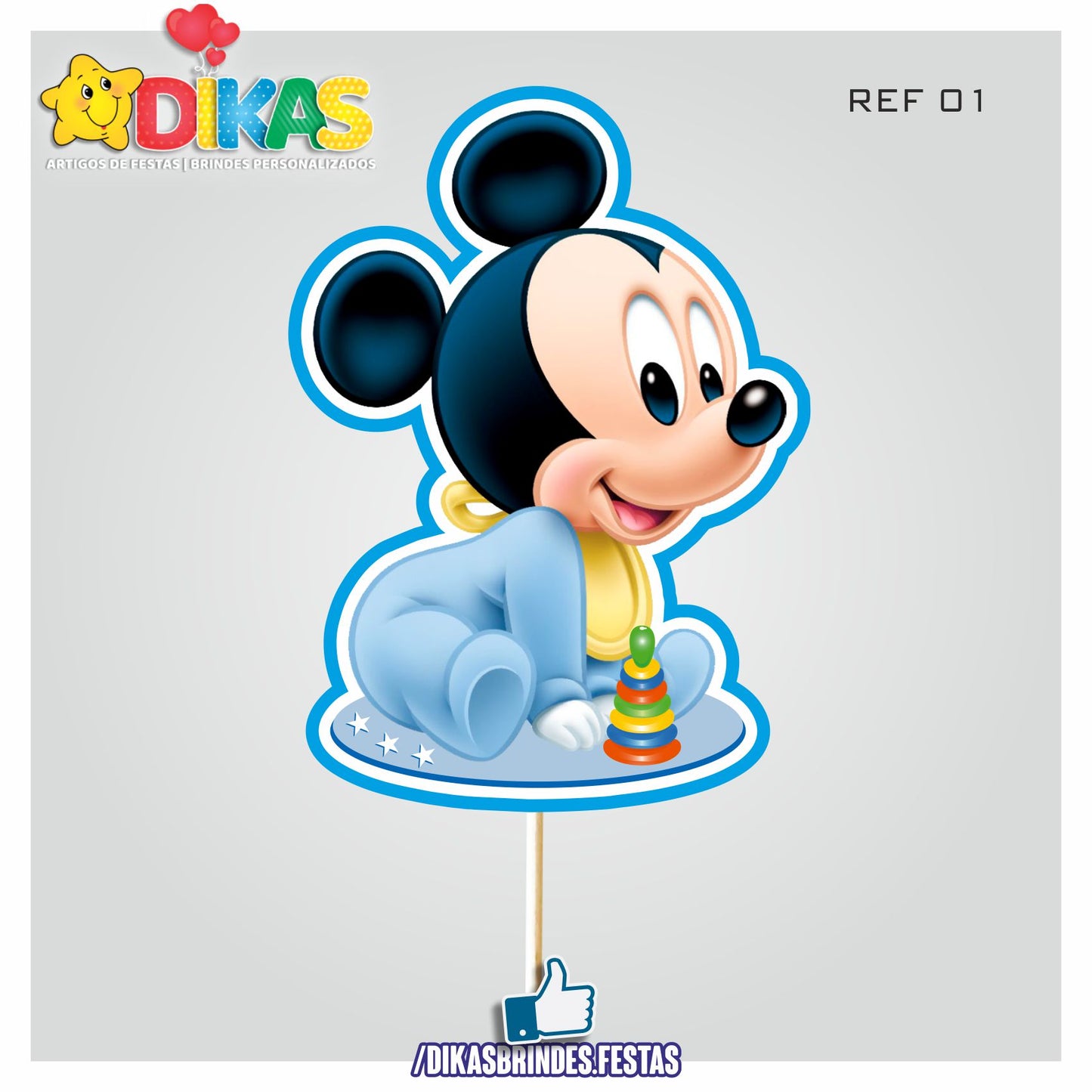 FIGURAS DECORATIVAS PARA BOLO - MICKEY BABY