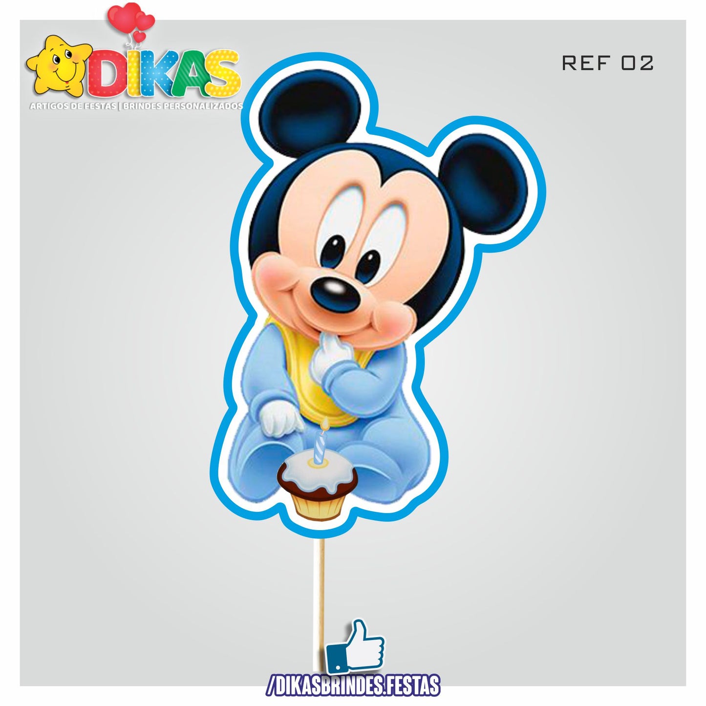 FIGURAS DECORATIVAS PARA BOLO - MICKEY BABY