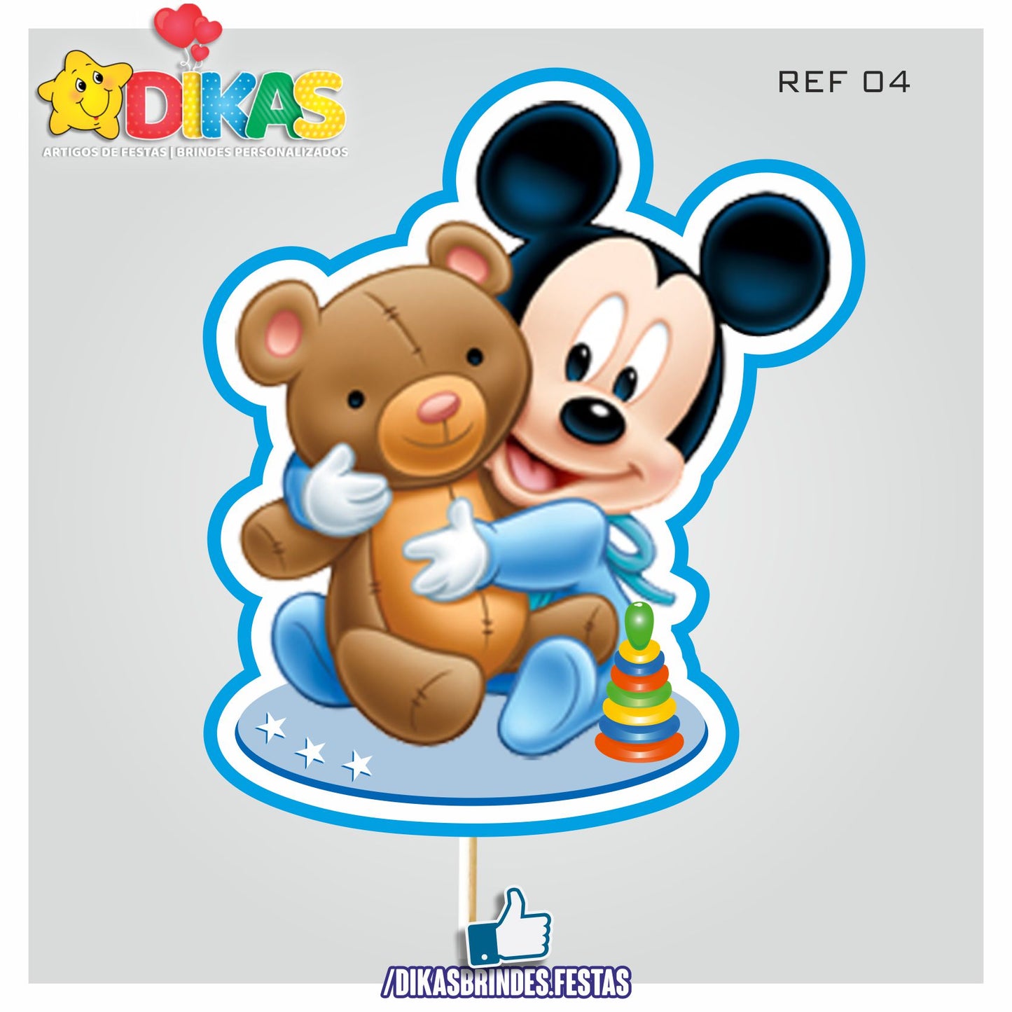 FIGURAS DECORATIVAS PARA BOLO - MICKEY BABY