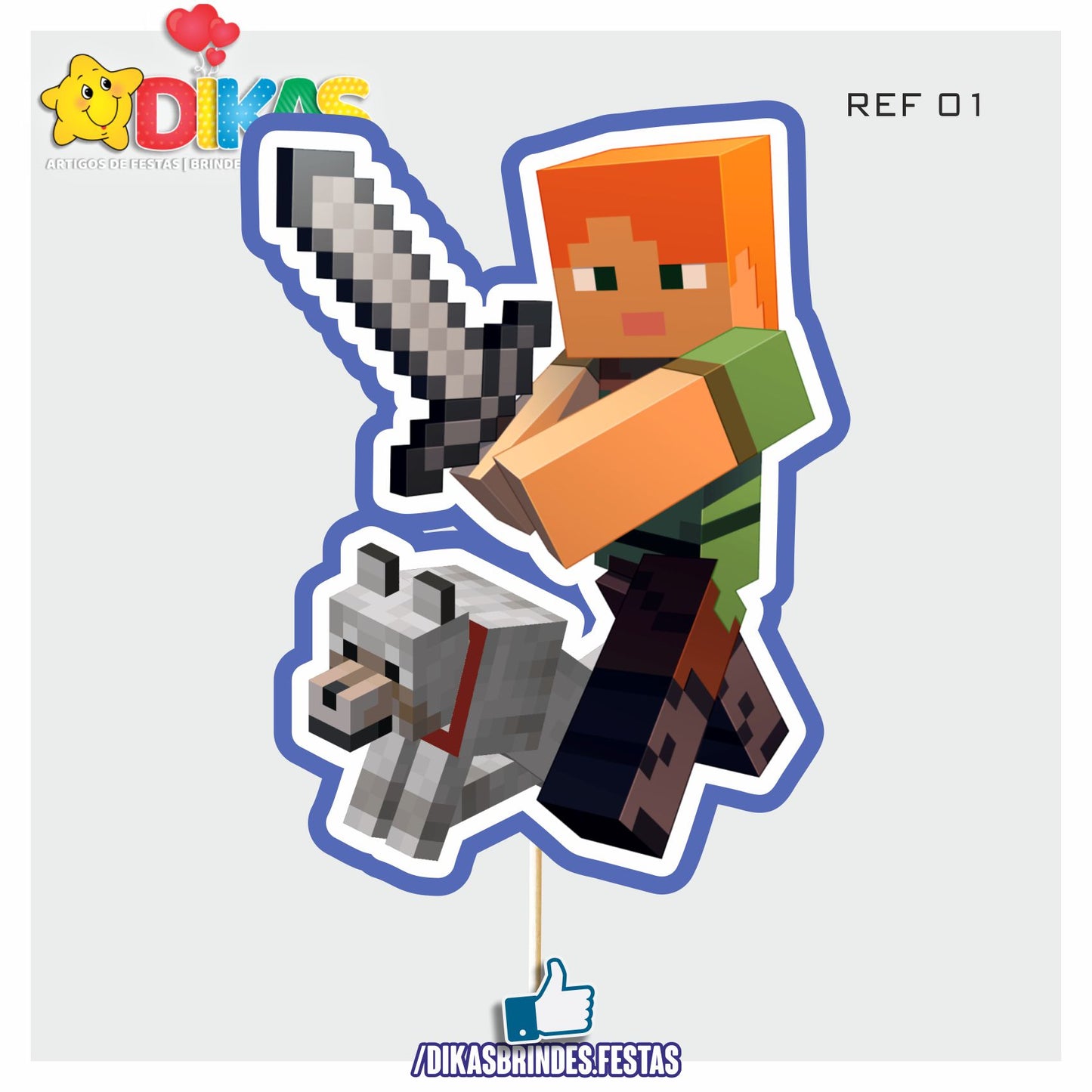 FIGURAS DECORATIVAS PARA BOLO - MINECRAFT