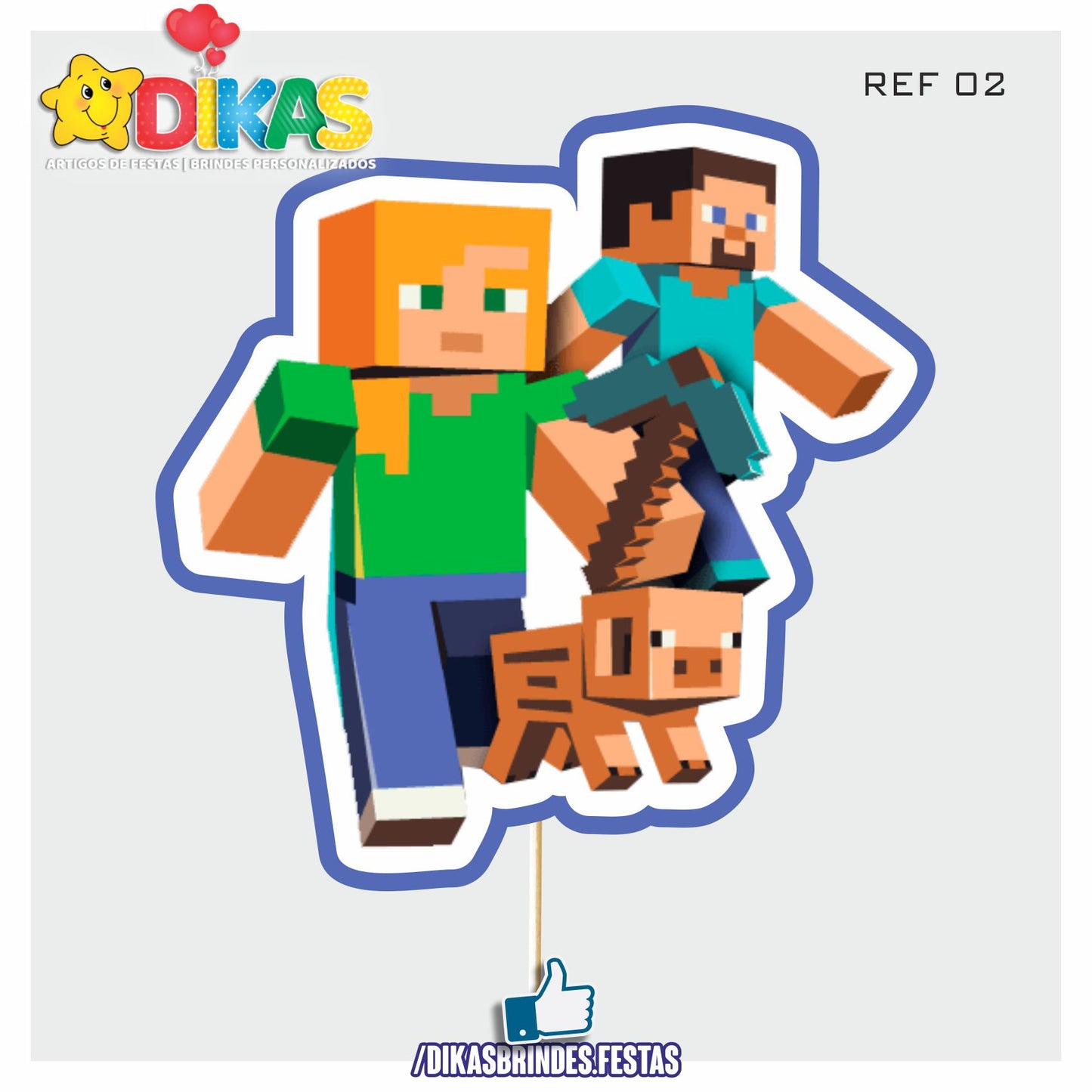 FIGURAS DECORATIVAS PARA BOLO - MINECRAFT