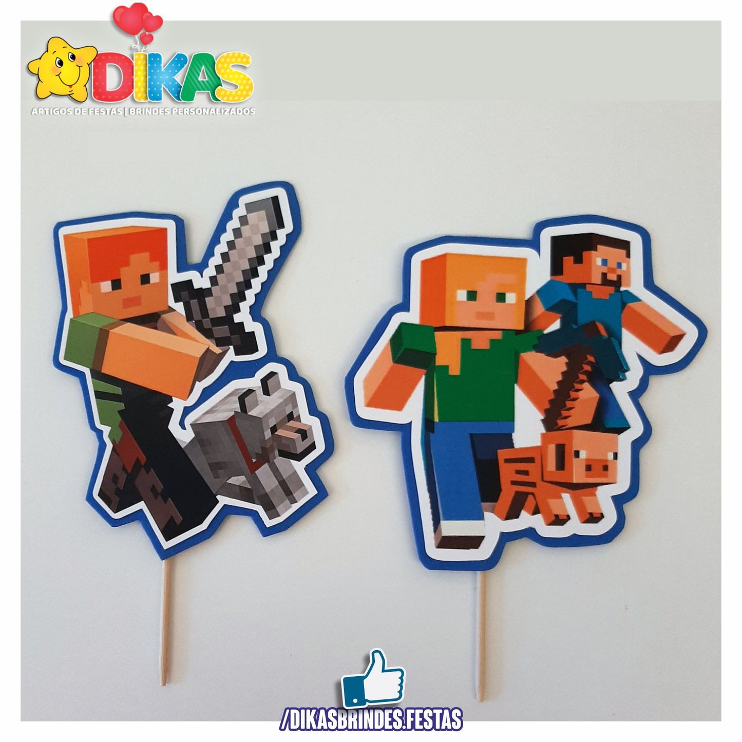 FIGURAS DECORATIVAS PARA BOLO - MINECRAFT