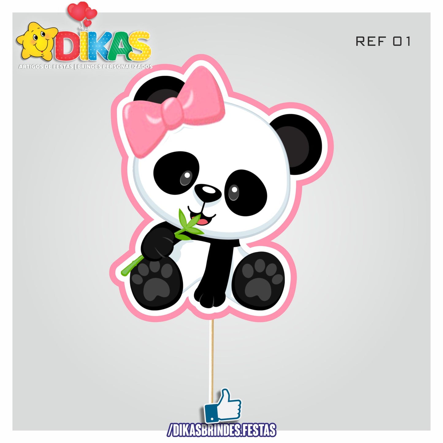 FIGURAS DECORATIVAS PARA BOLO - PANDA BEBÉ