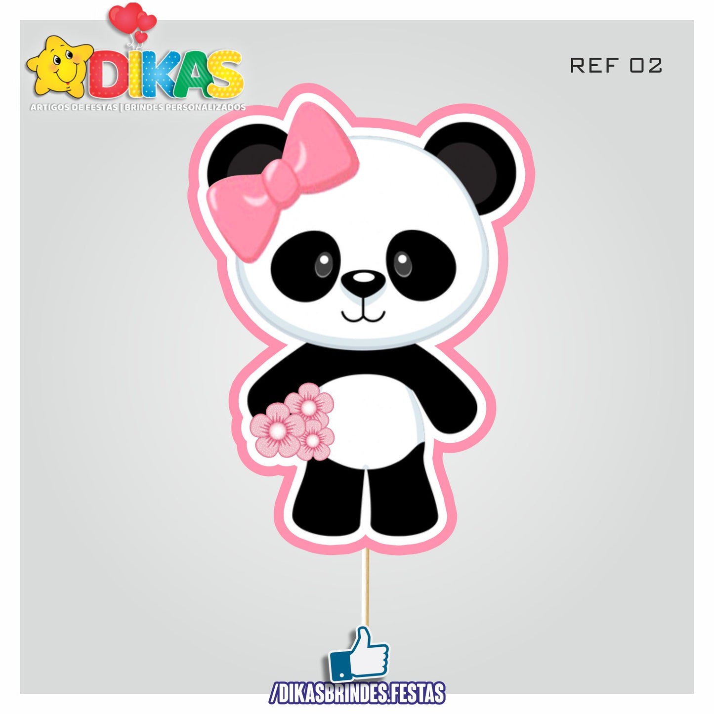 FIGURAS DECORATIVAS PARA BOLO - PANDA BEBÉ