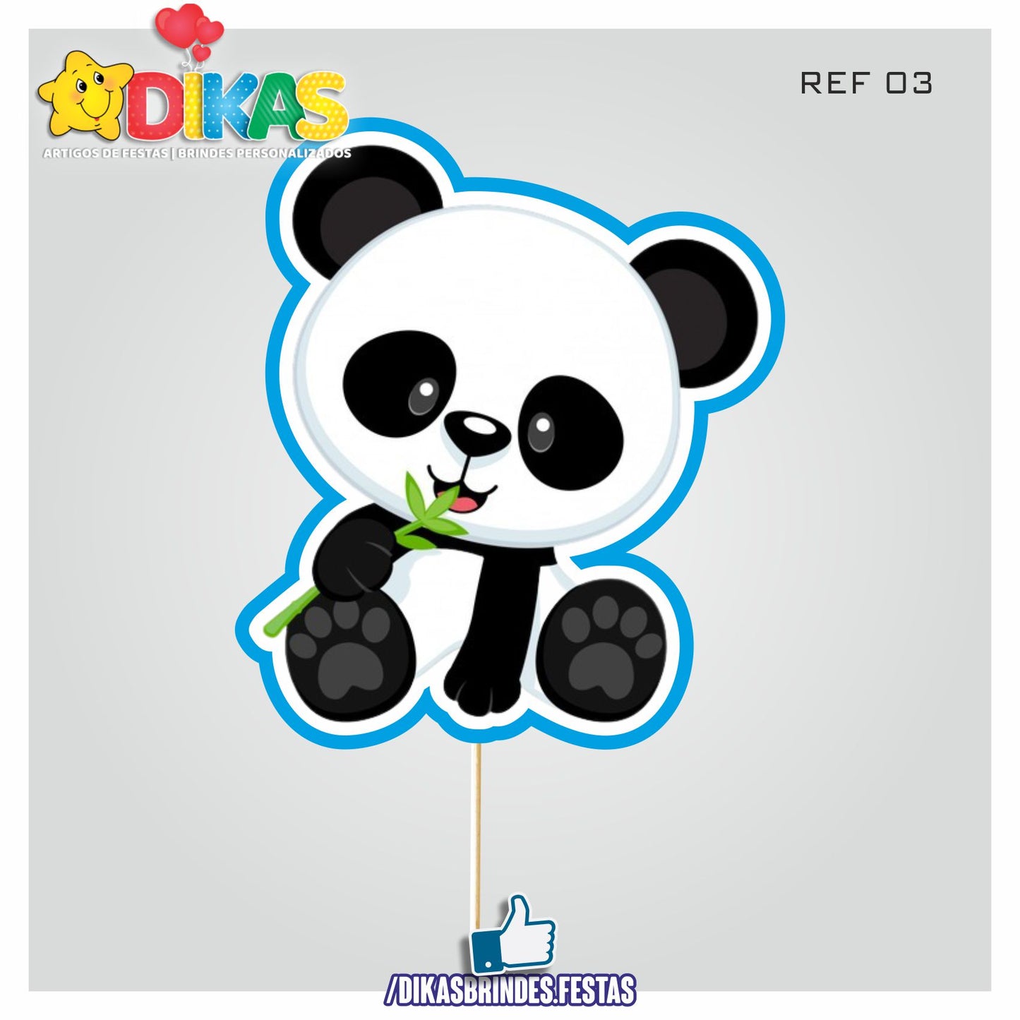 FIGURAS DECORATIVAS PARA BOLO - PANDA BEBÉ