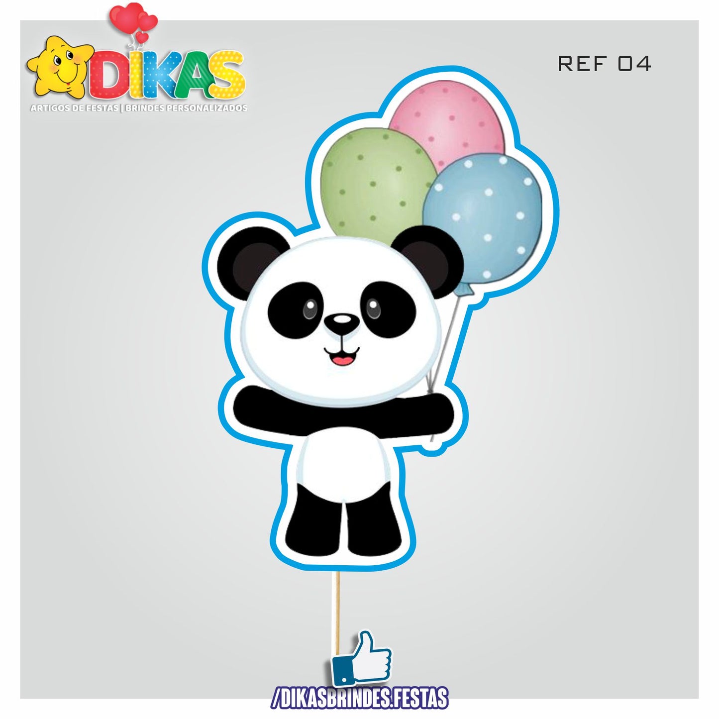 FIGURAS DECORATIVAS PARA BOLO - PANDA BEBÉ