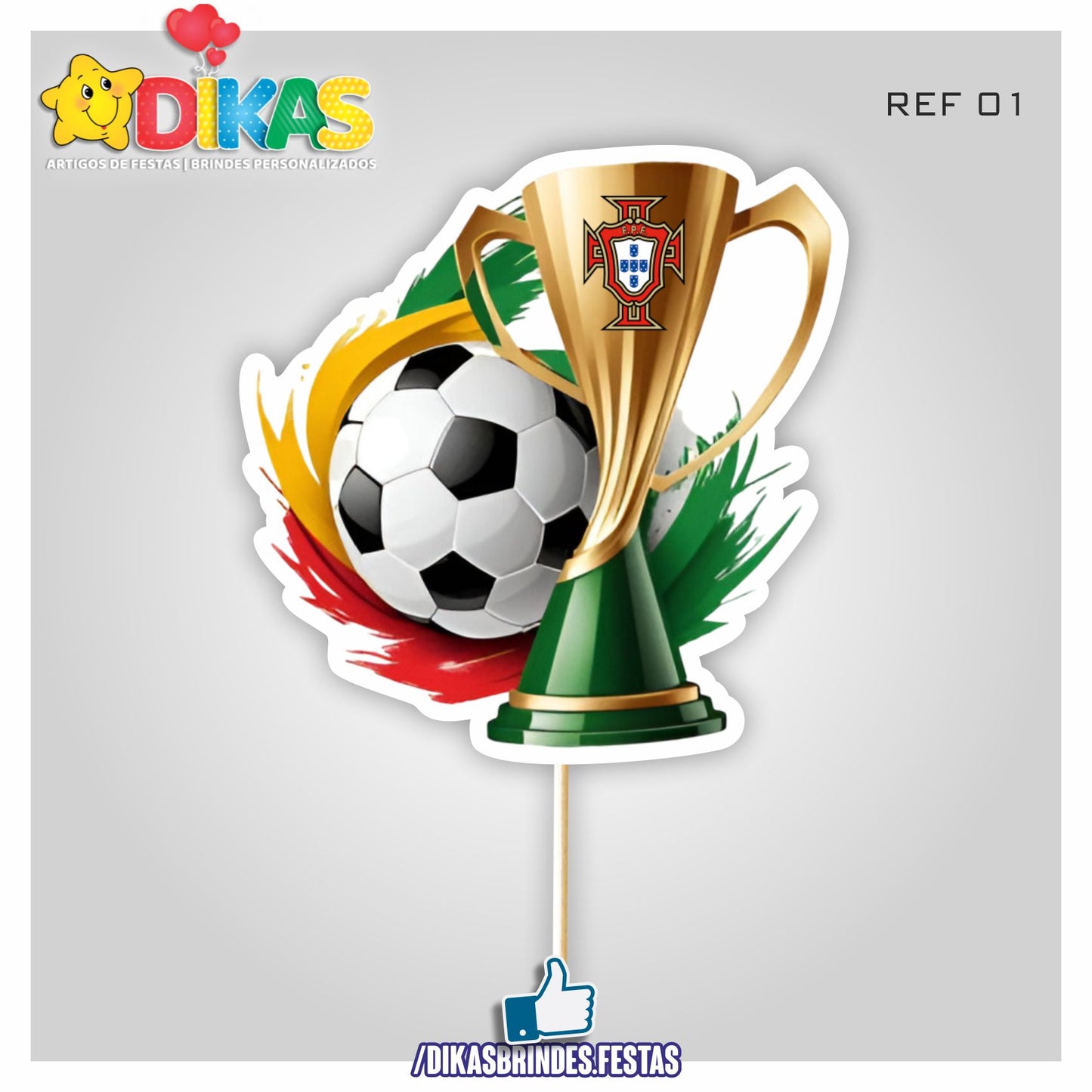 FIGURAS DECORATIVAS PARA BOLO - FUTEBOL PORTUGAL