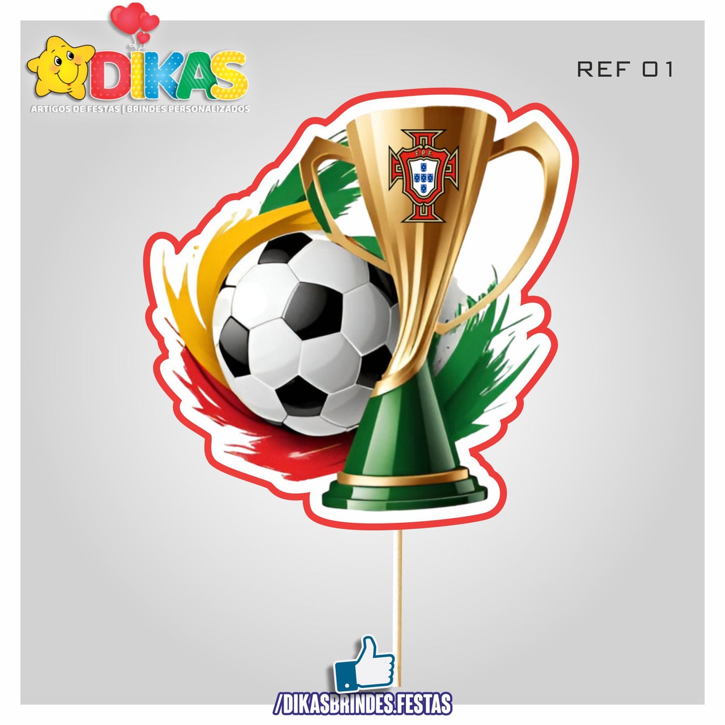 FIGURAS DECORATIVAS PARA BOLO - FUTEBOL PORTUGAL