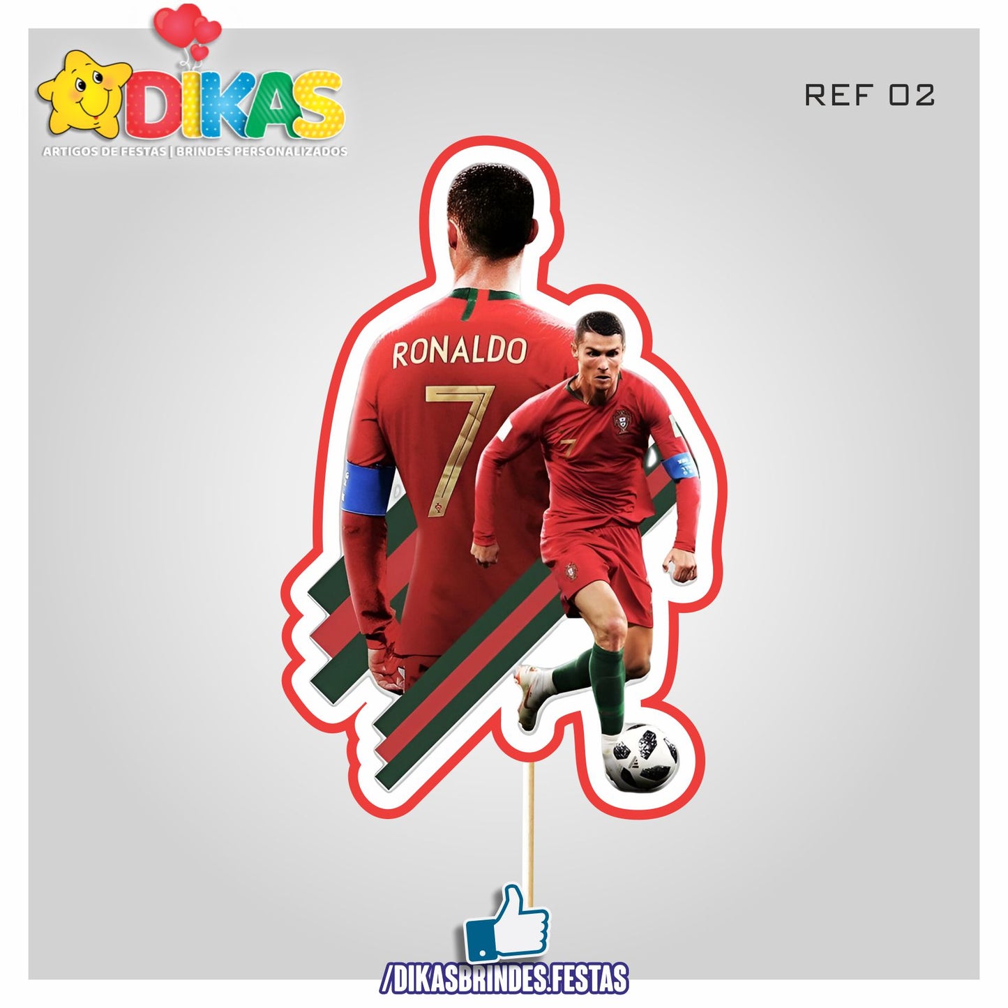 FIGURAS DECORATIVAS PARA BOLO - FUTEBOL PORTUGAL
