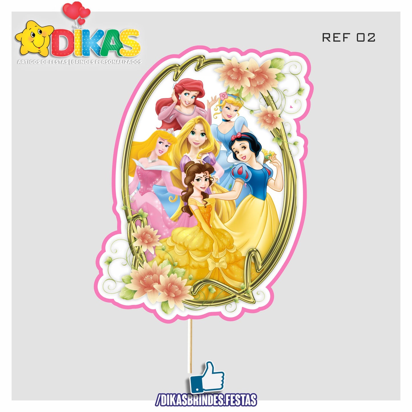 FIGURAS DECORATIVAS PARA BOLO - PRINCESAS DISNEY