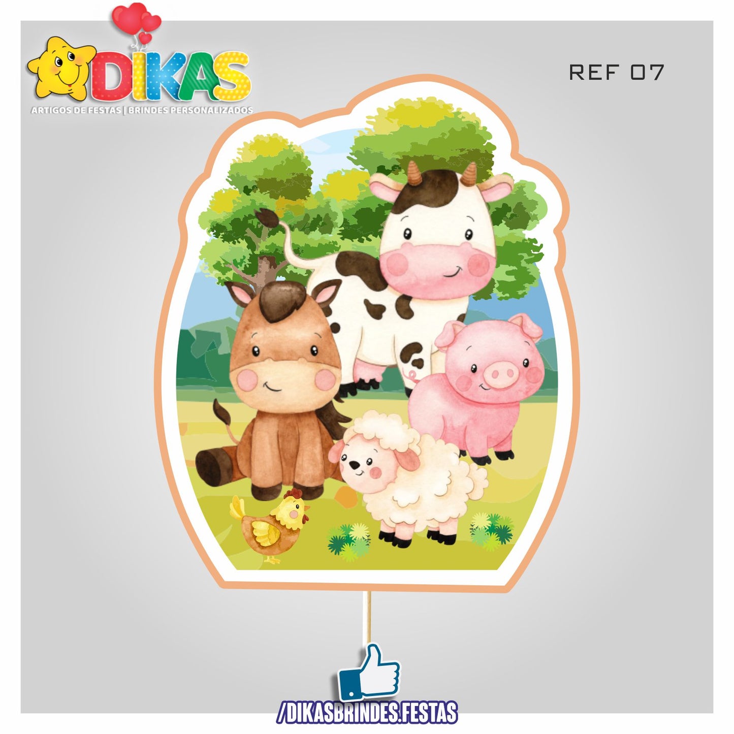 FIGURAS DECORATIVAS PARA BOLO - ANIMAIS DA QUINTA