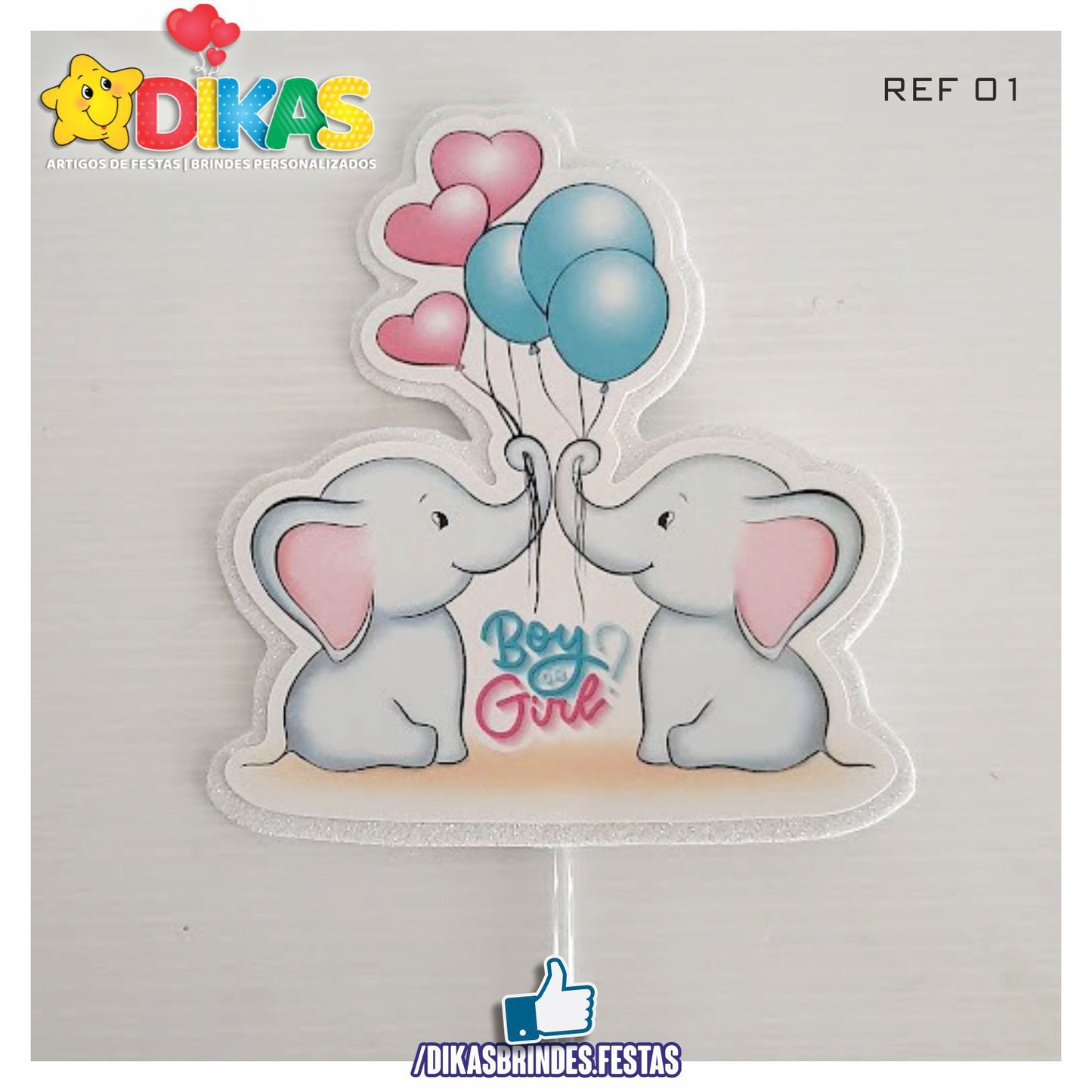 FIGURAS DECORATIVAS PARA BOLO - CHÁ REVELAÇÃO