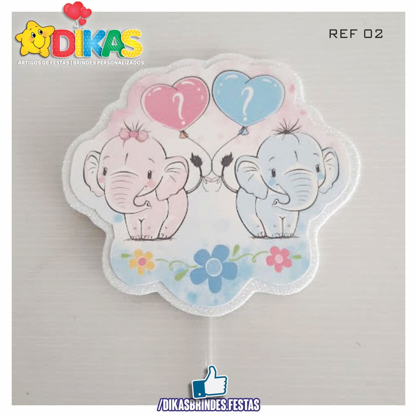 FIGURAS DECORATIVAS PARA BOLO - CHÁ REVELAÇÃO