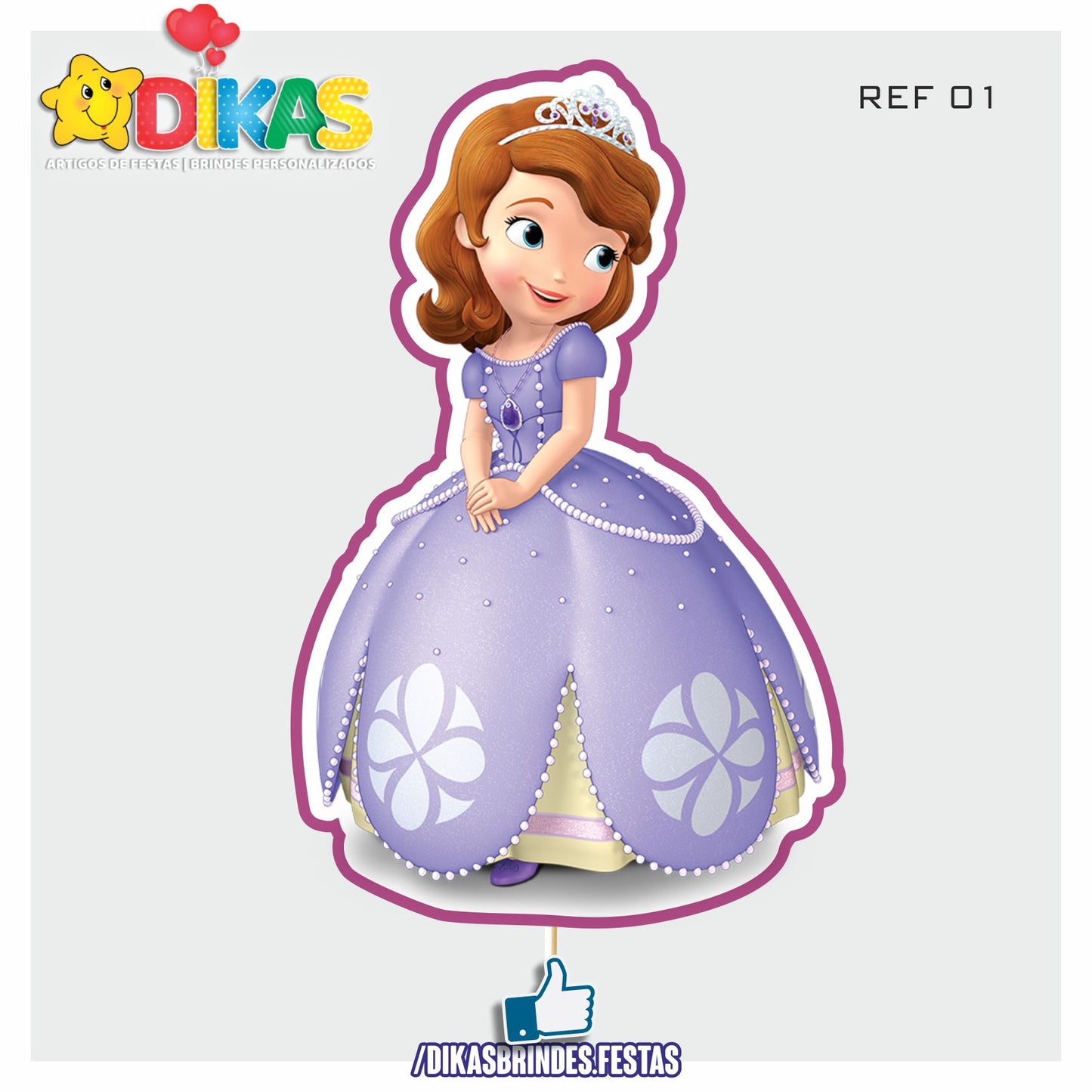 FIGURAS DECORATIVAS PARA BOLO - PRINCESA SOFIA