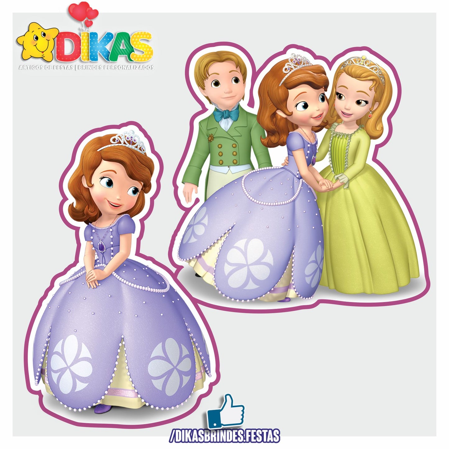 FIGURAS DECORATIVAS PARA BOLO - PRINCESA SOFIA