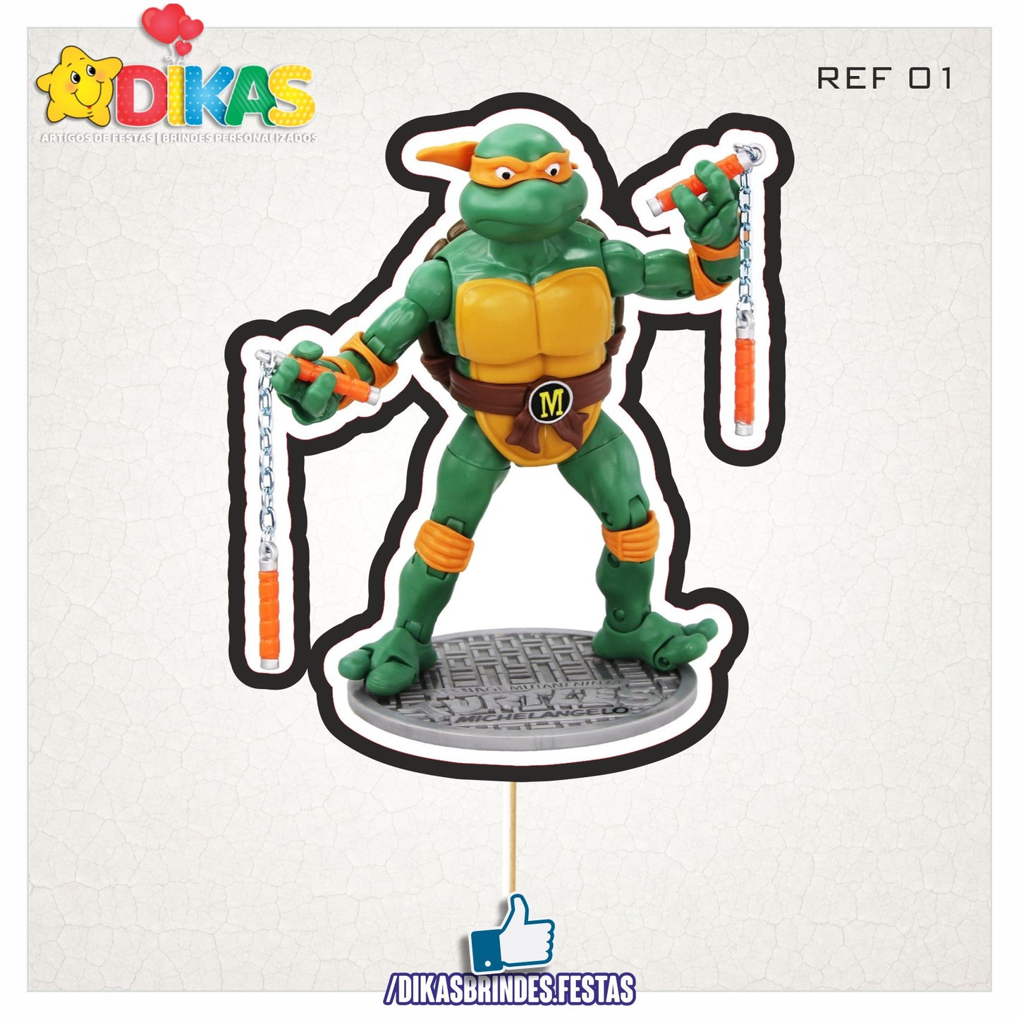 FIGURAS DECORATIVAS PARA BOLO - TARTARUGAS NINJA