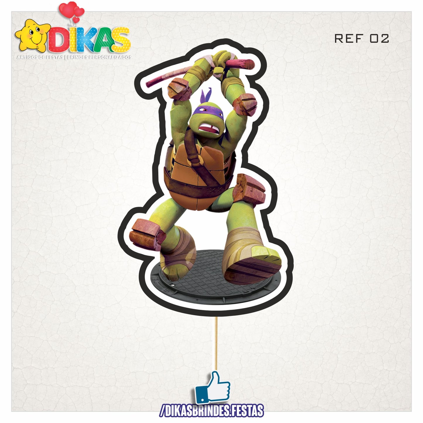 FIGURAS DECORATIVAS PARA BOLO - TARTARUGAS NINJA