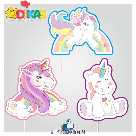 FIGURAS DECORATIVAS PARA BOLO - UNICÓRNIO