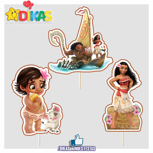 FIGURAS DECORATIVAS PARA BOLO - VAIANA