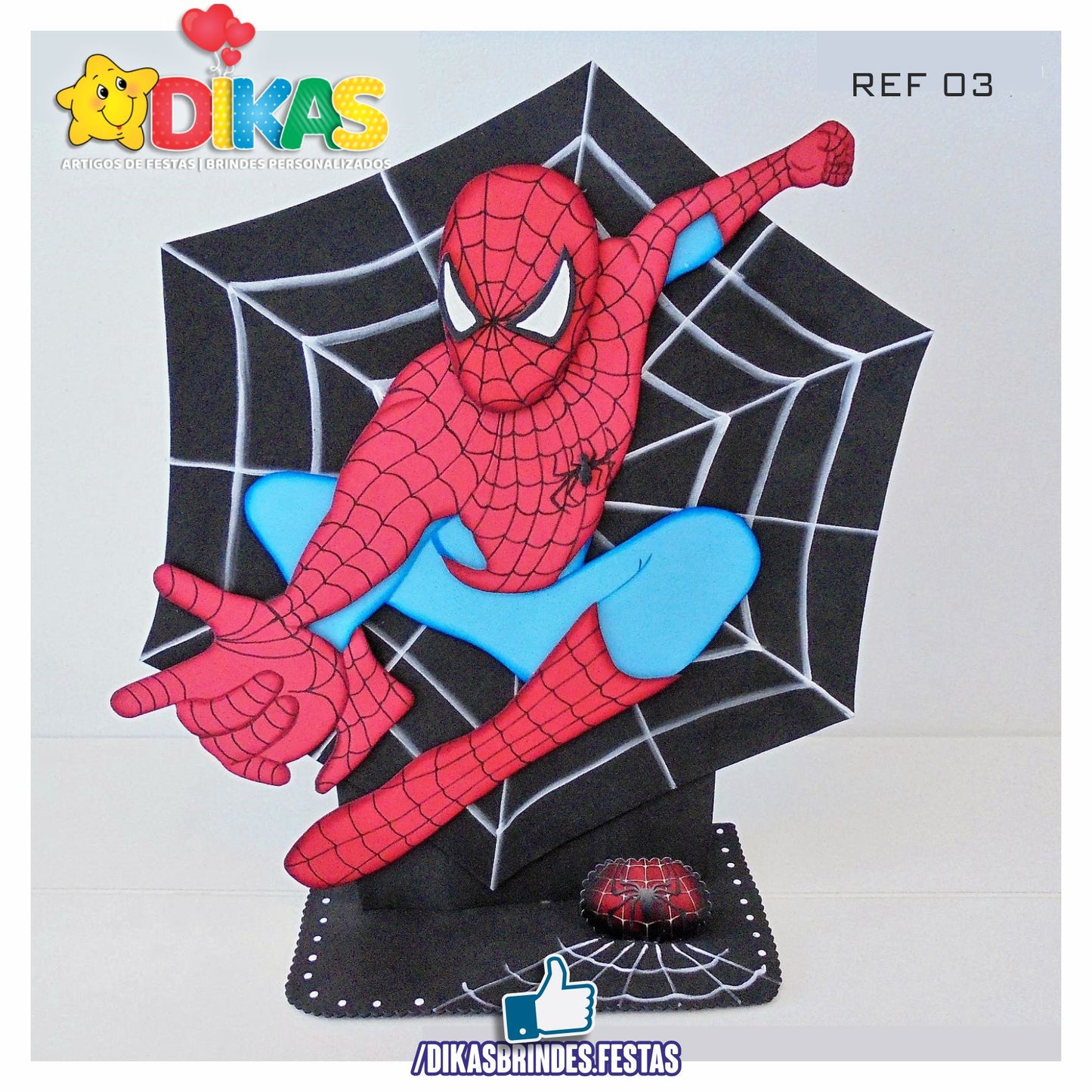 DECORAÇÃO DE MESA ARTESANAL - HOMEM ARANHA