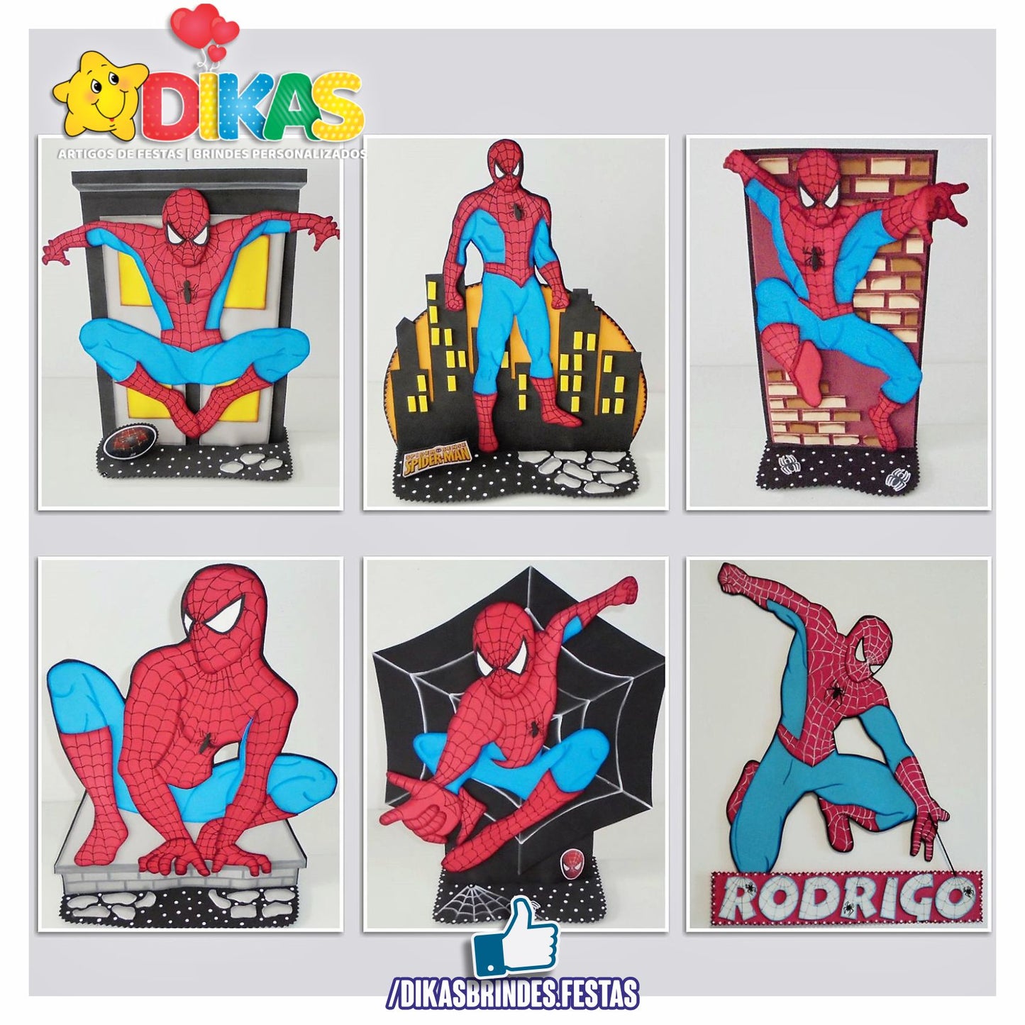 DECORAÇÃO DE MESA ARTESANAL - HOMEM ARANHA