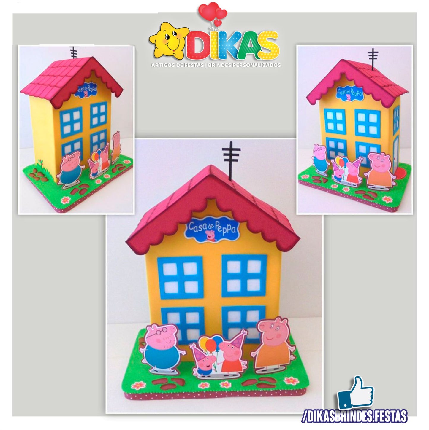 DECORAÇÃO DE MESA ARTESANAL - PORQUINHA PEPPA