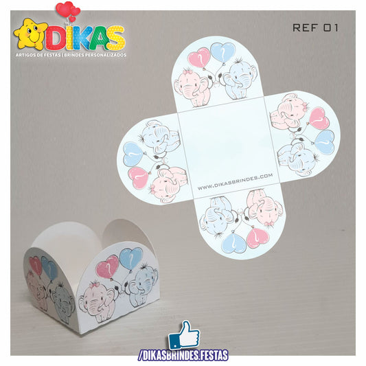 PORTA-FORMINHAS TEMÁTICAS  - CHÁ REVELAÇÃO